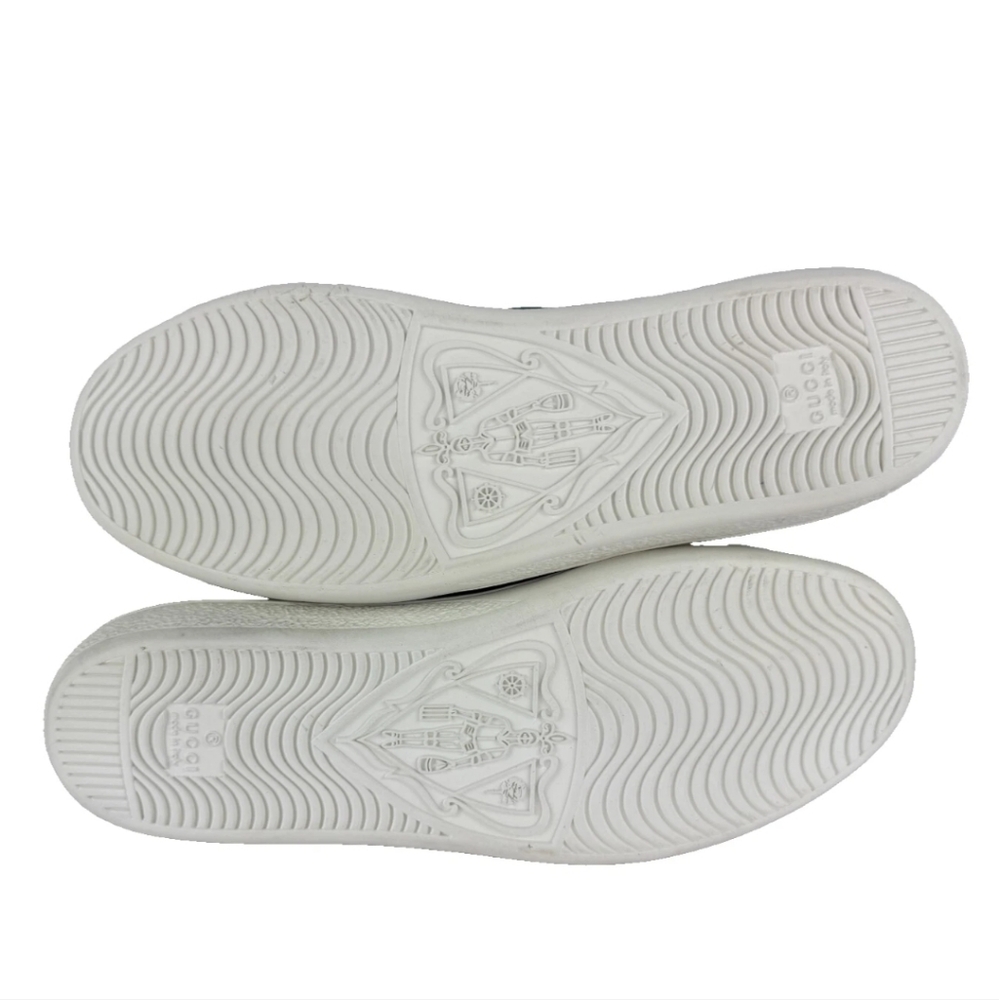 Gucci Auth Women  8.5 US 38.5 EU White Leather Web Arrow Ace Sneakers Shoes - Picture 8 of 9